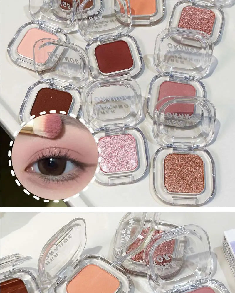 Monochrome Eyeshadow Palette Matte Wine Red Brown Eye Shadow Smoky Pearl Glitter Earth Low Saturation Matte Eye Shadow Makeup