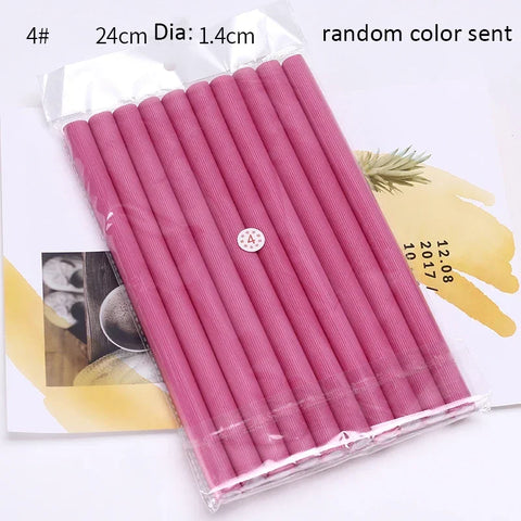 10pcs/lot Heatless Curling Rod Soft Sponge Hair Curler Roller Foam Bendy Twist Curls Tool DIY HairStyling Hairdressing Tools