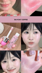 Clear and water-like blush liquid, a Korean-style sweet girl's energetic blush for daily whitening, naturally breathable