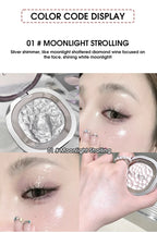 LEEINTO color-glowing high-gloss powder pearlescent powder brightens up the make-up eye shadow disc
