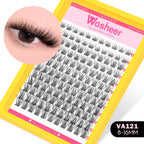 WOSHEER Lash Clusters Manga Lash Clusters Kit Clear Fairy Eyelash Clusters Wet-Look Spiky Anime Lashes Individual Lashes