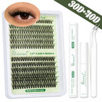 SEEUI Lash Clusters Kit Natural Look Large Capacity Lash Extension Kit with Lash Bond And Seal Eyelash Tweezers