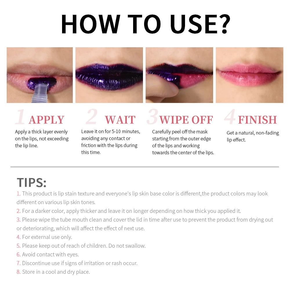 Peel Off Lip Stain Waterproof Resistant Lipsticks Cheap Lip Gloss Matte Tick for Lips Labios Inks Tattoos Makeup Ink Tint