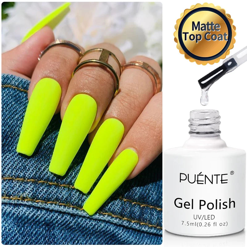 PUENTE 5ml Metallic Painting Liner Gel Polish Bright Mirror Effect Semi-Permanent UV Nail Varnish For Stunning French Nail Art