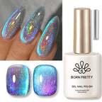 BORN PRETTY 10/15ml 9D Blue Holographic Rainbow Cat Magnetic Gel Nail Polish Soak Off UV LED Manicure Nail Art Varnish