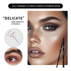 3Colors Double-headed Eyebrow Pencil Automatic Rotation Ultra-fine Eyebrow Pencil Waterproof Makeup Free Eye Cosmetics For Women