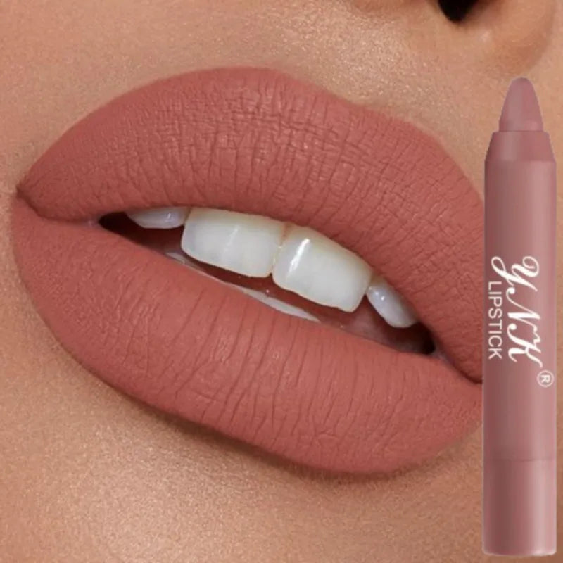 1PC Pink Series Velvet Matte Lipstick Pen Waterproof Long Lasting Red Lipstick Makeup Lip Tint Pen Cosmetic Makeup