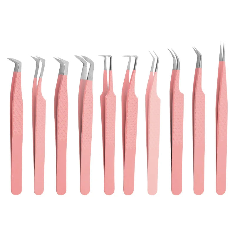 1PC Anti-static Precision Fiber Tip Tweezer Eyelash Extension Eyebrow Set Stainless Steel Beauty Precision Tweezers Makeup Tools