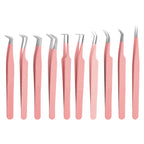 1PC Anti-static Precision Fiber Tip Tweezer Eyelash Extension Eyebrow Set Stainless Steel Beauty Precision Tweezers Makeup Tools