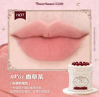 Flower Knows Strawberry Cupid Lipmud Cake Lipstick Velet Matte Lip Cream Soft Mist High CoverageMakeup Smooth Preventing Fading