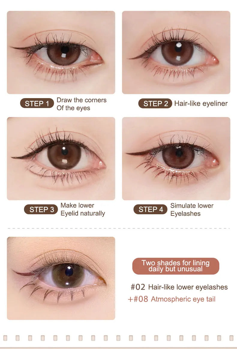 Judydoll Liquid Eyeliner, Ultra Fine Liquid Eyeliner Waterproof with Smooth Strong Fibres, Smudge-proof, Longwearing, Smooth