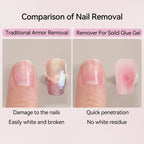 15ML Nail Glue for Press on Acetone Free Nail Polish Remover Multi-Functional Remover for Nails Tips Gentle Glue Remover