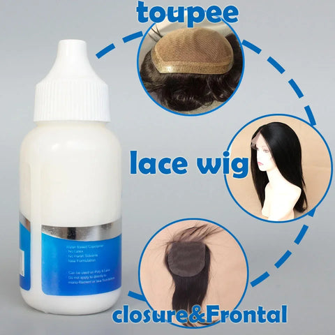 1.3oz 38ml Wig Glue Waterproof Lace Glue Strong Hold White Color Cold Front Lace Wig Glue Accessories for Frontal Closure Toupee