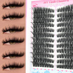 False Eyelashes Natural Wispy Individual Cluster Lashes Easy to Apply Soft & Lightweight Reusable for Daily Makeup