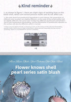 Flower Knows Shell's Jewel Silk Satin Blush Lasting Matte Puffing Natural Brightening Facial Cosmetics 5g