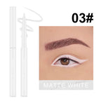 1Pc Ultra-fine Matte Smooth Waterproof Green Purple Eyeliner Gel Pencil Pearlescent White Eyeliner Easy Wear Eyeliner Pen Makeup