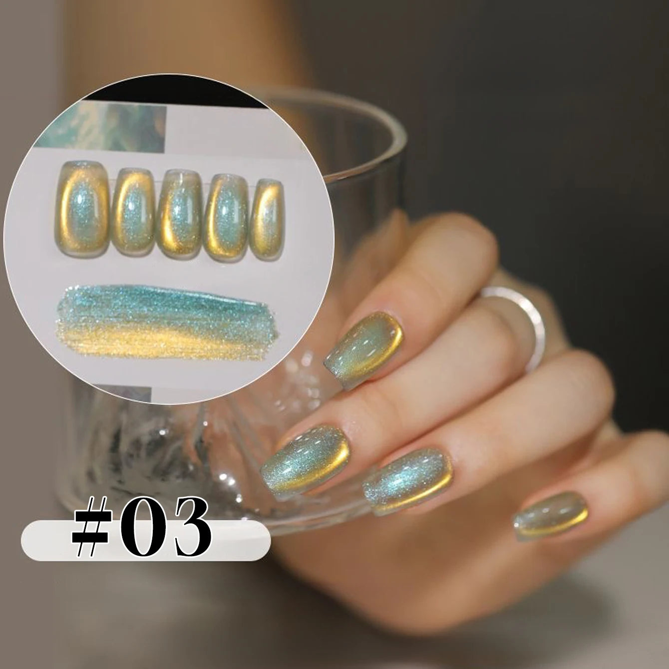 12ML 1-6PCS Popular Winter Internet Celebrity Hot-selling Northern Lights Cat Eye Magnet Gel Nail Polish Nail Art Nail Supplies