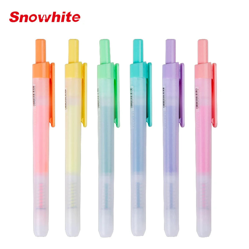 Student Press Type Highlighter Pen Marker Pen Set School Office Supplies - Assorted Colors