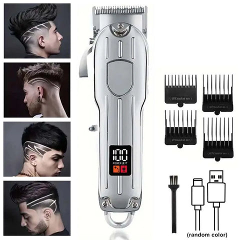 Professional Hair Clipper and Trimmer Set Men Electric Razor Shavers Beard Trimmer Rechargeable Barber Clippers Haircut Kit