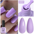 LILYCUTE Nude Crystal Rubber Base Gel Nail Polish Natural Color Semi Permanent UV Gel Soak Off Self Leveling Nail Gel Varnishes