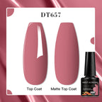 MEET ACROSS 7ml Red Blue Green Metallic Gel Nail Polish Super Bright Mirror Effect Semi Permanent LED UV Gel Nail Art Varnish
