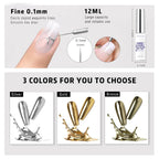 5/8/10/12ml 5D Metallic Painting Nail Gel Silver/Gold Liner Polish Mirror Chrome Effect Gel Nail Polish Soak Off UV/LED Drawing^