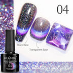 PUENTE 7.5ML Wine Red Cat Magnetic Gel Nail Polish Super Shiny Ruby Red Cat Eye Gel Soak Off UV Semi-Permanent Nail Art Varnish