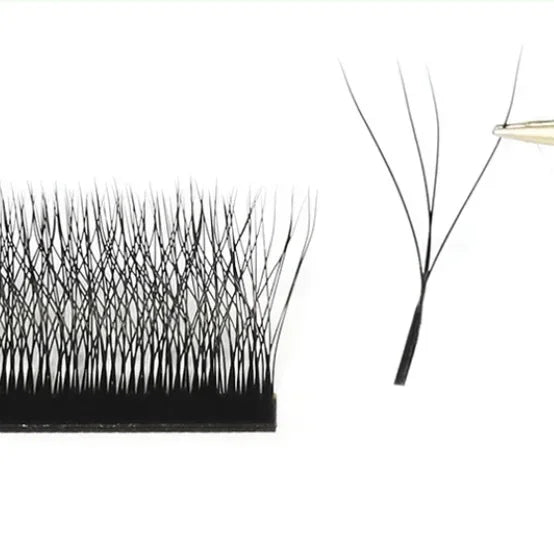 MARIA 4D W Shaped Beam Eyelash Extensions Patch Russian Private Label Wholesale Clusters Easy Fan Volume Lashes Makeup