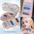Flower Knows Swan Ballet 6 Color Eyeshadow Palette Matte Shimmer Pearl Glitter Waterproof Highly Pigmented Long Lasting Makeup