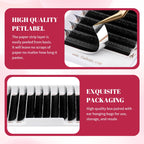 FADVAN YY Shape Eyelashes Extension 2D/3D Faux Mink L+/L/LU(M)/C/D/DD 8-15mm Black/Brown Premade Fan Lashes Extension Split Tip