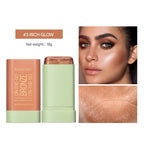 Lakerain Functional Blush Stick Face Makeup Waterproof Easy Color Rouge Blusher Cream High Color Rendering Brightening Skin Tone