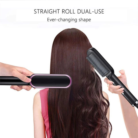 Hair Straightener Professional Ptc Quick Heated Electric Hot Comb Hair  Comb Personal Care Multifunctional Hairstyle Brush