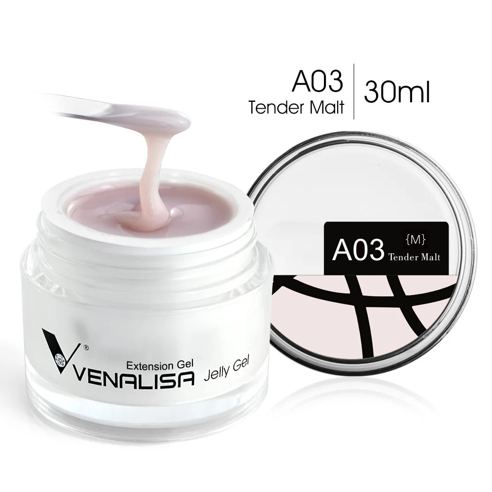 30ml Venalisa Builder Jelly Gel French Soak Off UV LED Poly Nail Gel Pearl Pink Funny Bunny Nail Extension Nail Manicure