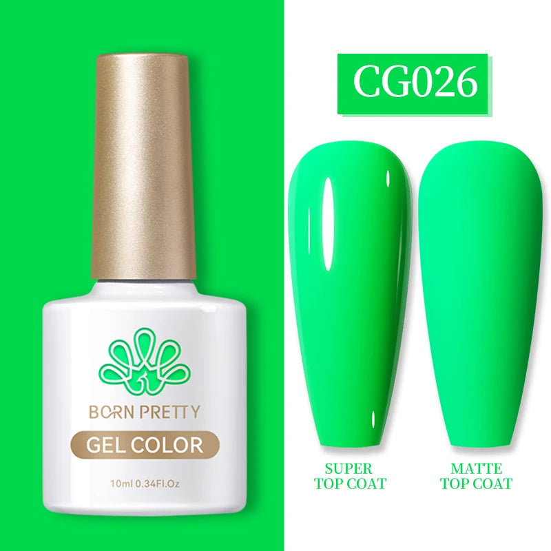 BORN PRETTY 10ml Gel Nail Polish Gel 130 Colors Semi Permanent Solid Nail Gel Varnish Soak Off UV Gel for Base Top Coat