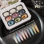 Vendeeni 9 Colors Patting Painting Gel Nail Polish Blooming Transfer Design UV LED Soak Off Gel Varnish Gradient Pat Gel Palette