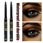 1Pc Black Coffee Waterproof Eyeliner Pencil Long Lasting Easy To Wear Eye Liner Gel Matte Quick Drying Eyeliner Pen Eye Makeup