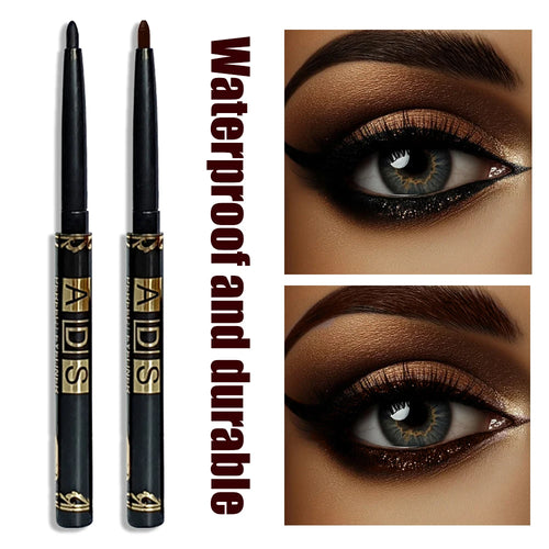 1Pc Black Coffee Waterproof Eyeliner Pencil Long Lasting Easy To Wear Eye Liner Gel Matte Quick Drying Eyeliner Pen Eye Makeup