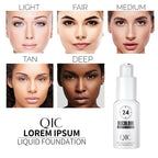 QIC 30ML Foundation Color Changing Makeup Base Nude Face Full Cover Matte Concealer Long Lasting Make Up Liquid Foundation Cream