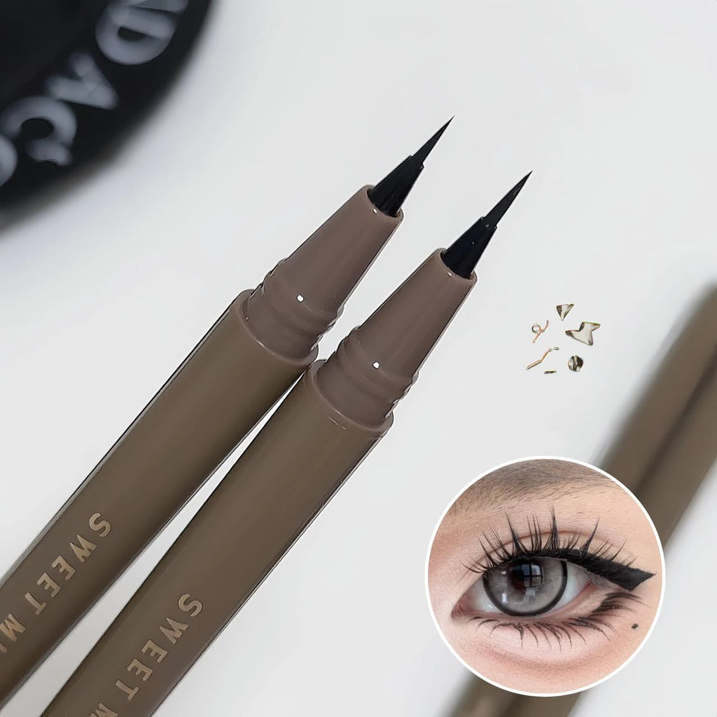 Waterproof Liquid Eyeliner Eyebrow Easy To Color Sweat-proof Eyebrow Pen 0.05MM Ultra Thin Head Eye Liner Eyelash Eye Makeup