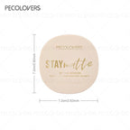 1PC Pressed Powder Foundation, Waterproof, Matte Finish, Full Coverage, Non-Sticky, for All Skin Types, Light to Medium Tone