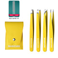 Precision Stainless Steel Tweezers For Eyebrow Hair Facial Hair Removal, Splinter, Blackhead Slant Tip Angle Tip Pointed Tip