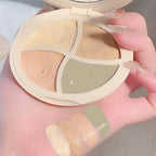 4 in 1 waterproof concealer palette, long-lasting moisturizing natural, creamy texture, covers blemishes/dark circles/acne