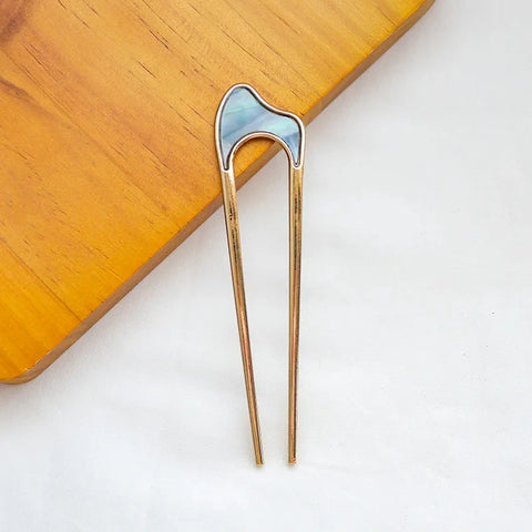 Shell Hairpin Metal U Shaped Hair Pins Hair Fork U French Hair Pin Simple And Fashionable Hair Accessories For Women