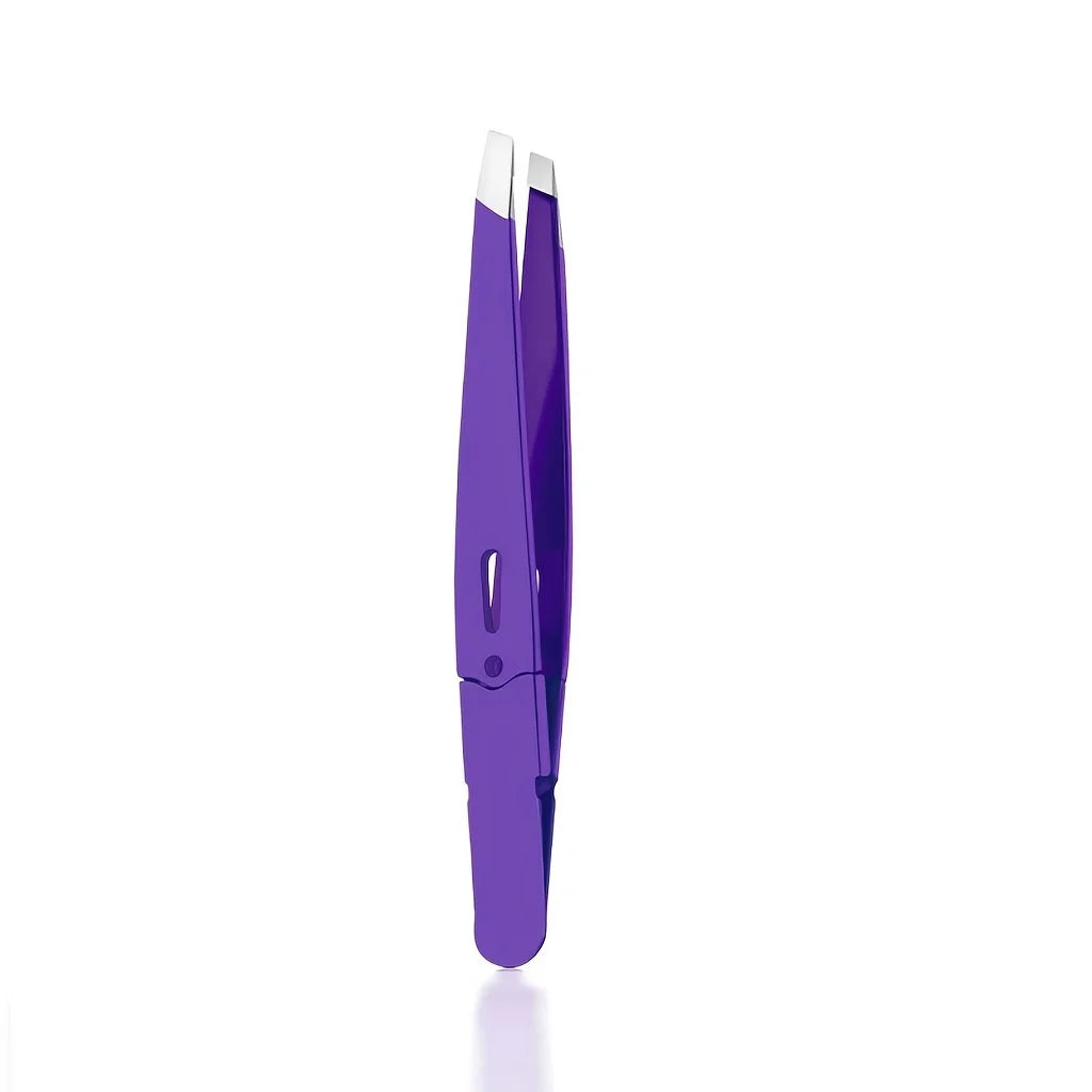 Stainless Steel Eyebrow Tweezers Slant Tip Precision Tip for Eyebrow Hair Removal Facial Hair Blackheads & Splinters Removal