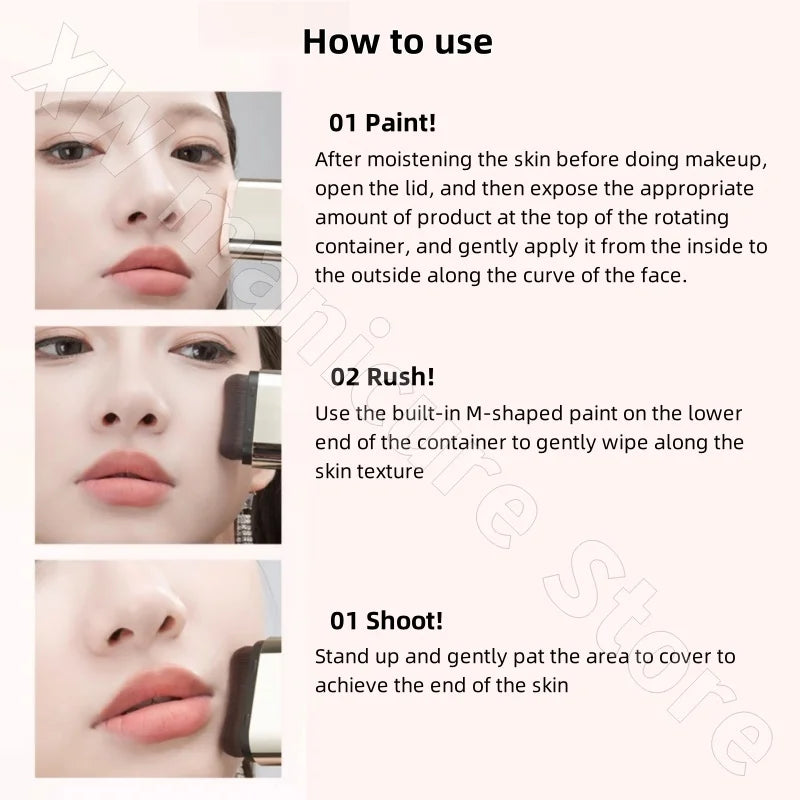 VV Double-head Liquid Foundation Stick Concealer Light and Brighten Skin and Waterproof for Long-lasting and Never Take Off 20g