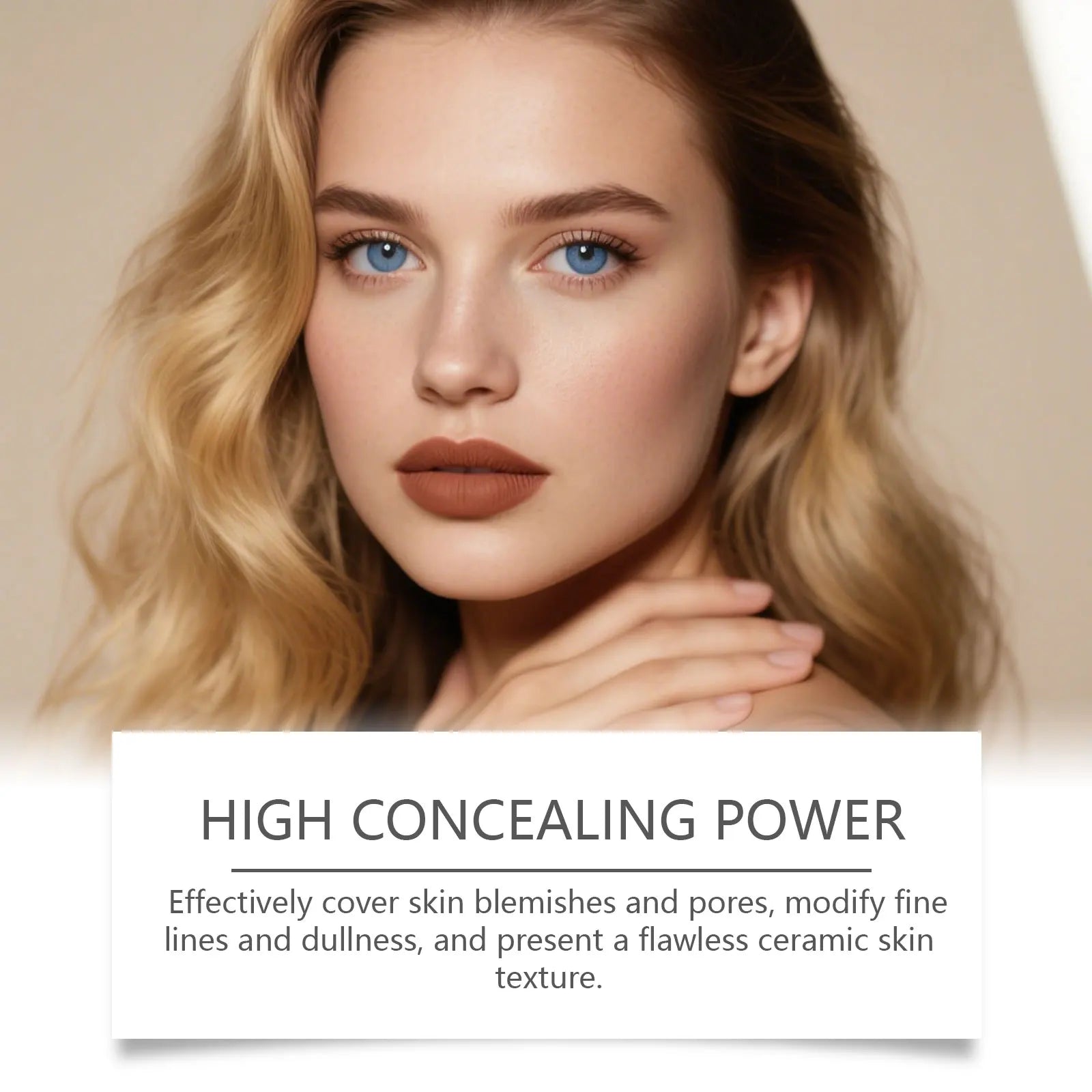 2 in 1 Color Changing Foundation Stick High Concealer Lightweight Moisturizing for All Skin Types Brightening Matte Lasting Base