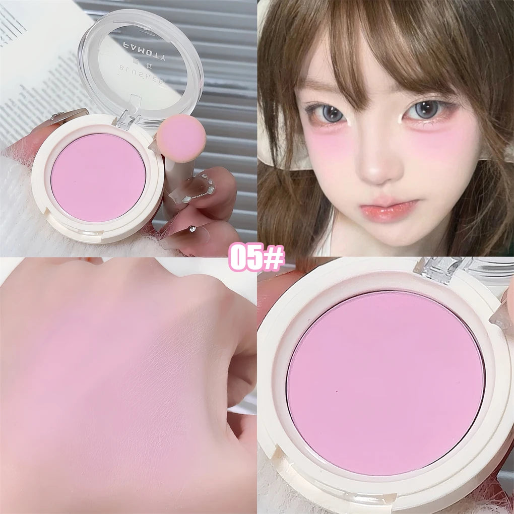 Monochrome Milk Peach Face Blush Pallete Mineral Pigment Cheek Blusher Powder Makeup Professional Contour Shadow Pink Blusher