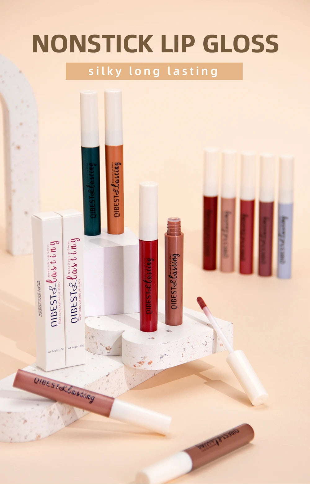 Matte Liquid Lipstick Waterproof Velvet Nude Sexy Red Lip Gloss Long Lasting Nonstick Lip Stain Makeup 24 Colors Hot Lipgloss