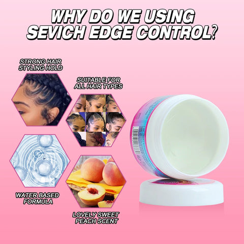 Edge Control Gel for Strong Hold Edge Smoother Broken Hairline Edge Gel Hair Finishing Styling Wax Pomade Frizz-Free Edge Gel