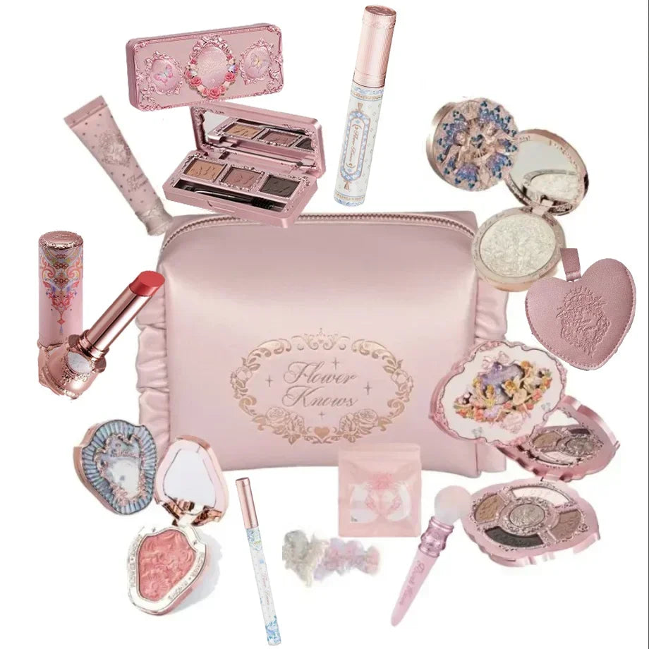 Flowerknows Makeup Set All In Flower Knows Little Angel Highlighter Powder Blush Strawberry Rococo Lip Gloss Perfume Kit